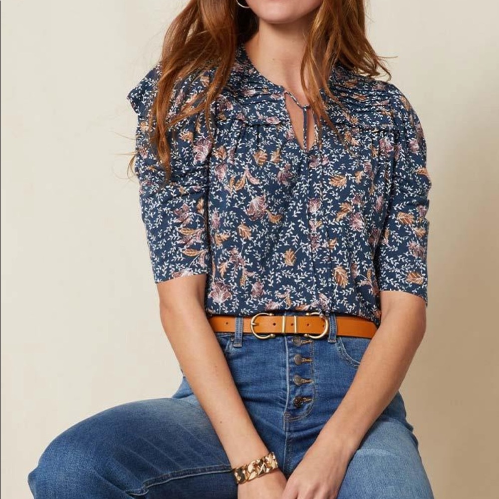Matilda Jane Surprise Flowers Puff Sleeve Top